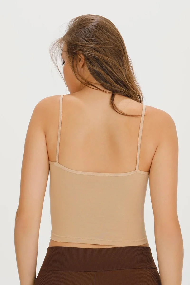 Sensu Women's Rope Strap Cotton Crop Bustier - BST1015