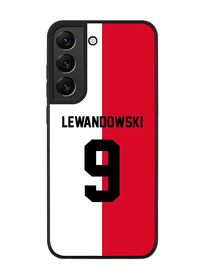 Stylizedd Rugged Black edge case for Samsung Galaxy S21 5G Slim fit Soft Case Flexible Rubber Edges Anti Drop TPU Gel Thin Cover - Football Team - Poland Player Name - Lewandowski - Image 1