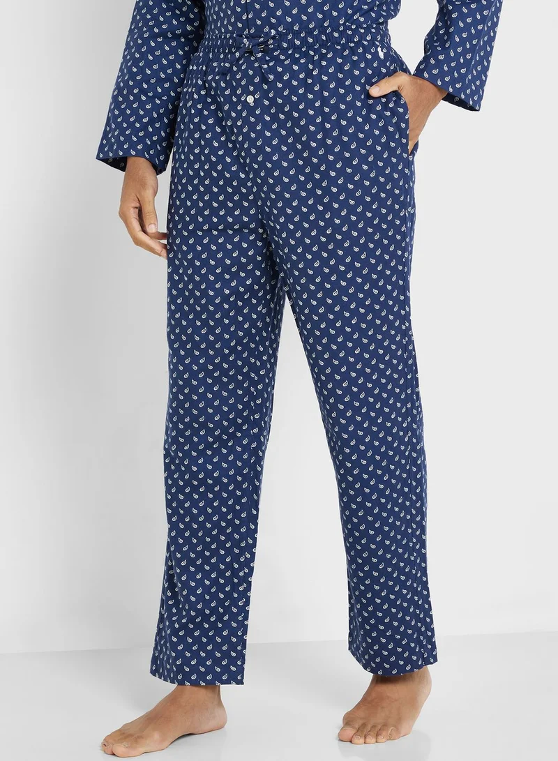 POLO RALPH LAUREN Printed Button Down Shirt & Pyjama Set