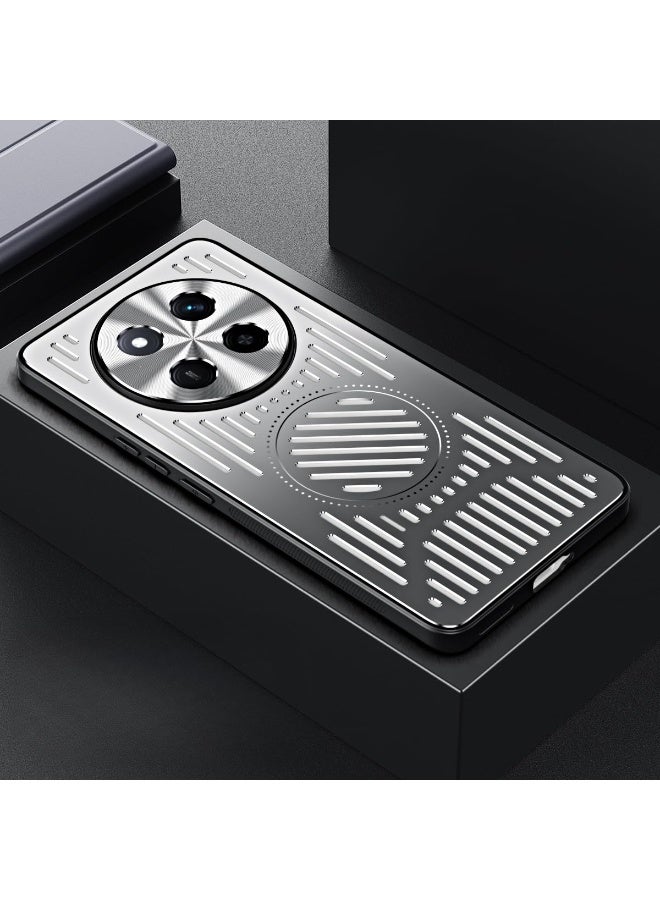 Case Compatible with Honor X9c 5G Case, Aluminum Alloy Metal Backplane Anti-fingerprint Shockproof Bumper Heat Dissipation Cooling Case for Honor X9C - Image 1