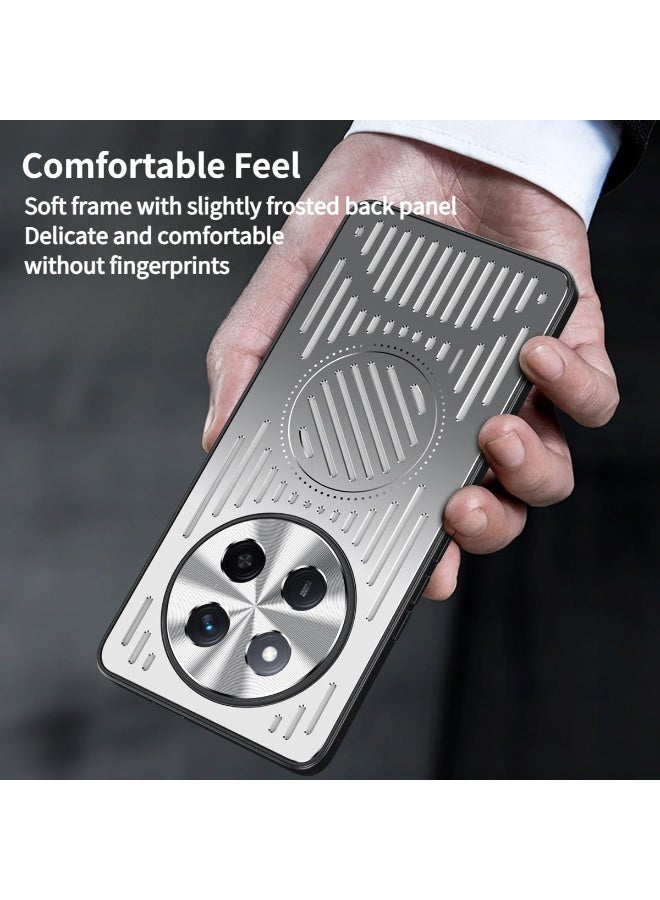 Case Compatible with Honor X9c 5G Case, Aluminum Alloy Metal Backplane Anti-fingerprint Shockproof Bumper Heat Dissipation Cooling Case for Honor X9C - Image 2