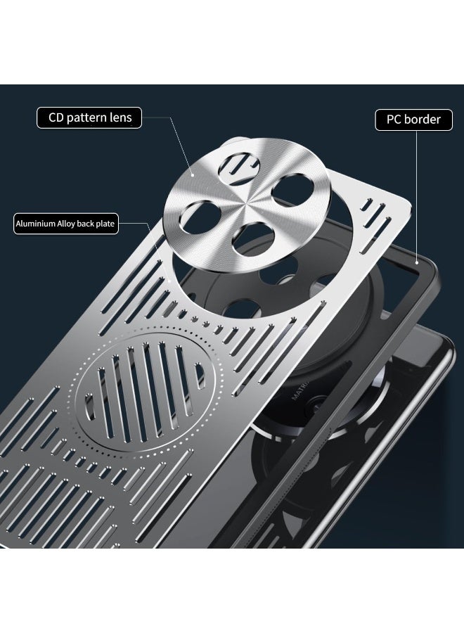 Case Compatible with Honor X9c 5G Case, Aluminum Alloy Metal Backplane Anti-fingerprint Shockproof Bumper Heat Dissipation Cooling Case for Honor X9C - Image 4