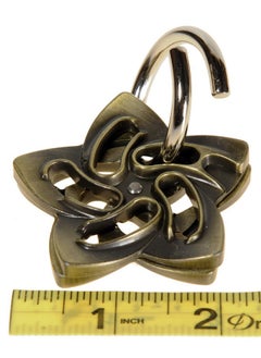 Deluxe Helix Hanayama Brain Teaser Puzzle, Level 5 Difficulty, Red Velveteen Drawstring Pouch, Bundled Items  - Image 3
