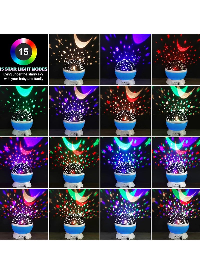hayapoint Baby Night Light Projector for Kids Ages 2 to 7, Star Projector Night Light with 360° Rotation, 4 LED Bulbs, 9 Color Modes, USB Powered Nursery Lamp, Bedroom Decor for Girls and Boys  - Image 3