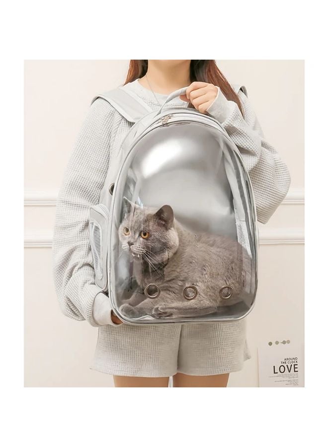 Yellow Transparent Pet Backpack Breathable Carrier For Cats Rabbits Travel Hiking - Image 2