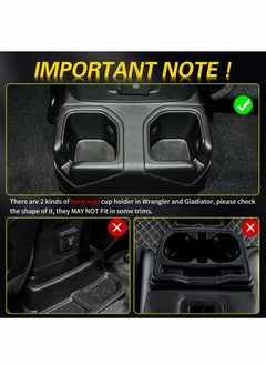 Excefore Auto Cup Holder Coaster Fit for Jeep Wrangler JL JLU 2018-2022, an Interior Accessory for Gladiator JT 2020-2022 Sport and Rubicon, Car Liner Mat Pad, 4PCS, Black  - Image 5