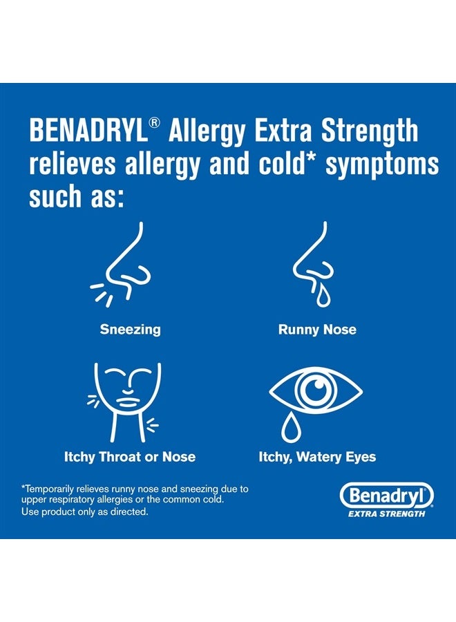 Benadryl مسكن حساسية قوي إضافي، 50 ملغ أقراص ديفينهيدرامين - 24 حبة - Image 4