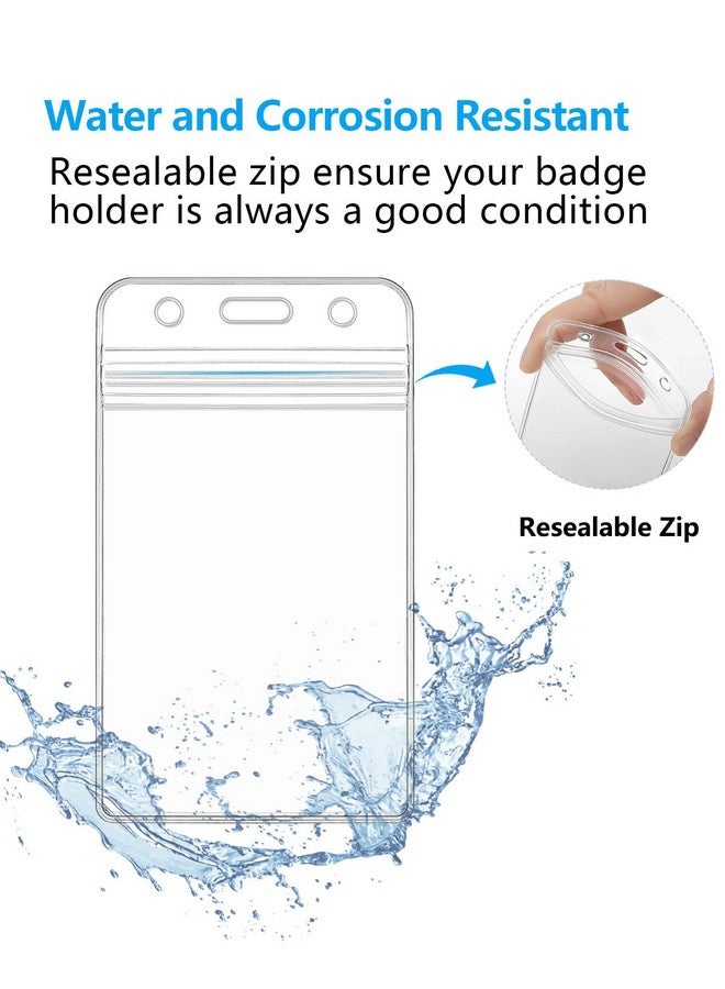 KTRIO 2 Pack Retractable Id Badge Holder With Clip Badge Reels Clear Id Card Holder With 24 Pull Cord With Carabiner Badge Reel - Image 5