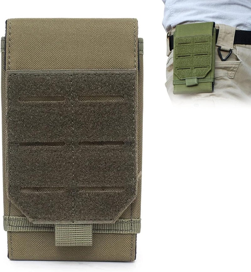 klarako Portable Nylon Phone Blet Bag - [2023 New] Outdoor Mobile Phone Pouch Accessory Pouch for Hunting Camping - Portable Men Waist Pack (Green) - Image 1