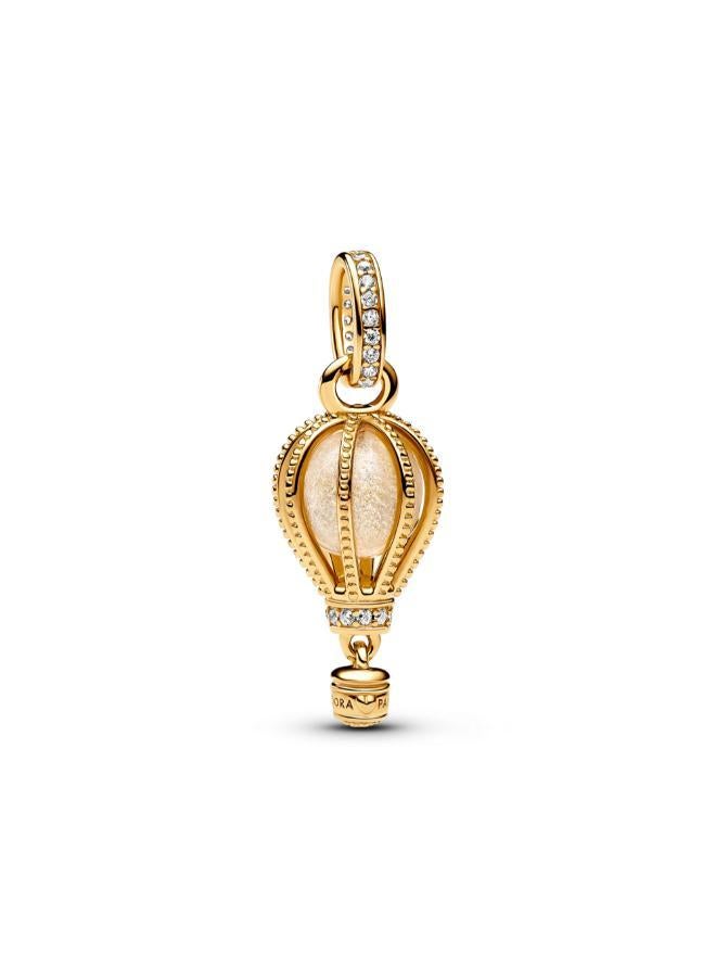 PANDORA Sparkling Clear Hot Air Balloon Dangle Charm - Image 1