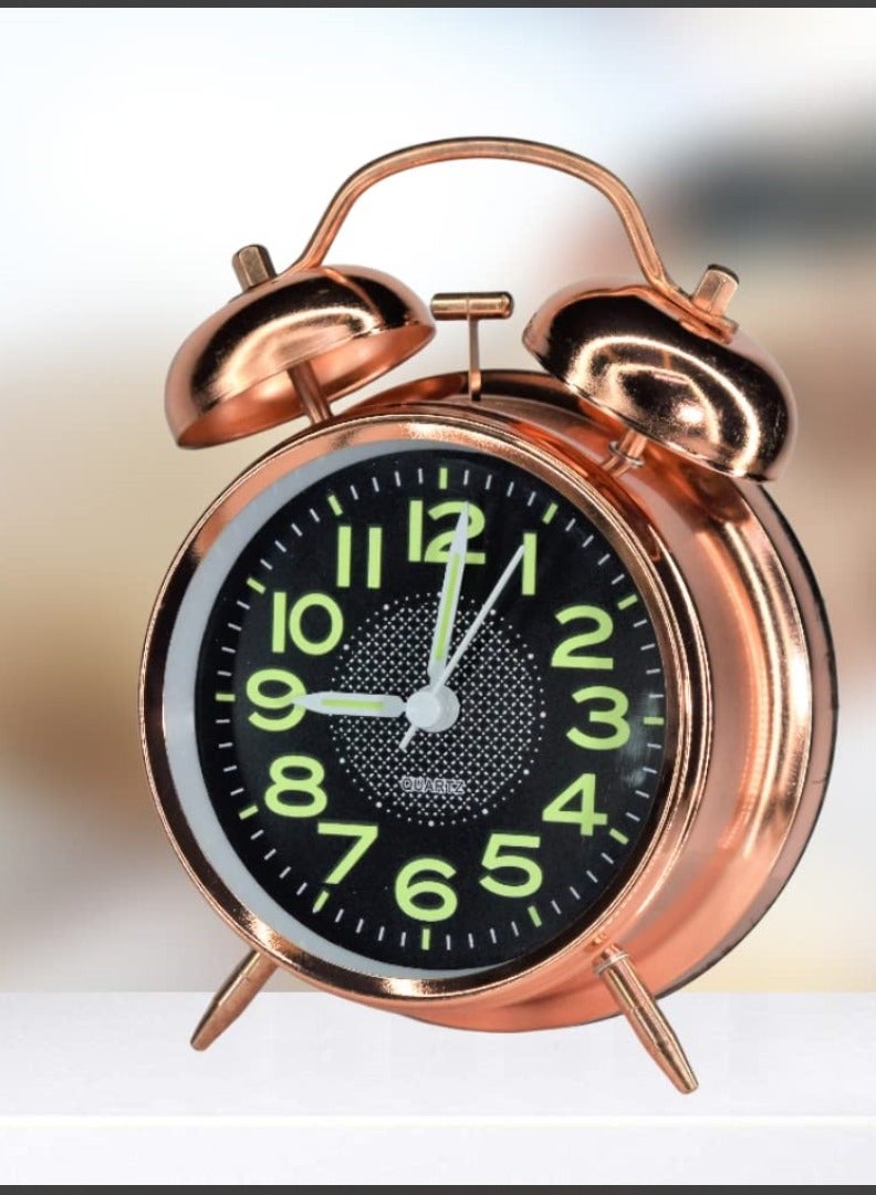 eBasket Small Alarm Clock Cute Desk Decor, Special Gift, Bedroom Decor, Classic Design (Oxday Color) - Image 1