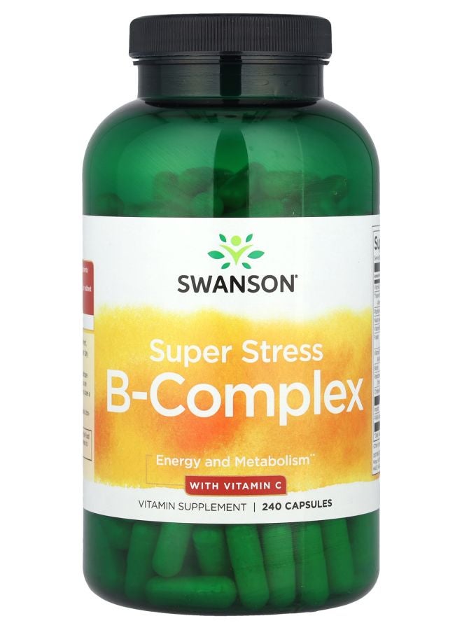 SWANSON Super Stress B-Complex With Vitamin C 240 Capsules