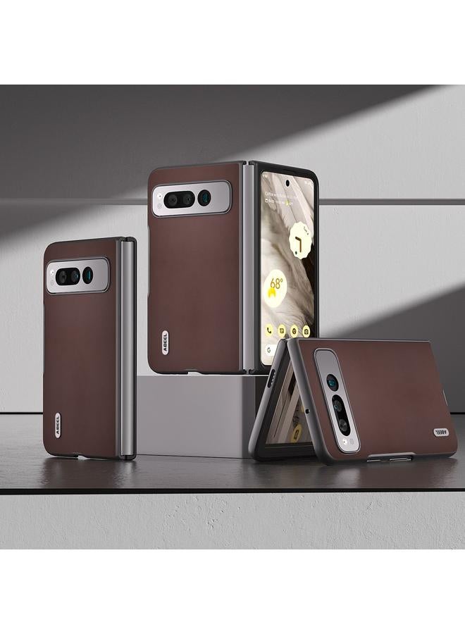 اس-توب جراب هاتف Google Pixel Fold القابل للطي من ABEEL، مصنوع من الجلد الطبيعي من سلسلة Xiaoya - Image 1