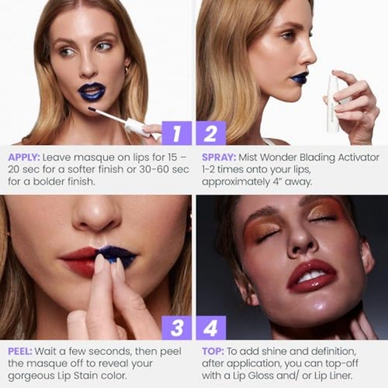 مجموعة قطعتين من لون الشفاه ويonderskin Blading Peel Reveal لون أدور - Image 3