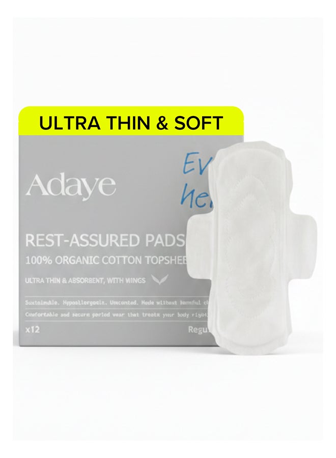 Adaye Organic Cotton Ultra Thin Sanitary Pads with Wings - Image 1