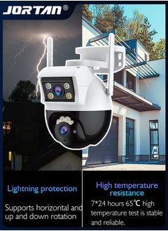 6MP 2-in-1 Dual Camera Smart WiFi Security Camera 12V/2A Outdoor PTZ Cam with Person/Vehicle Detection & Intelligent Alarm Mode & Color Night Vision & Spotlight Siren & Two Way Audio - pzsku/ZCE1CF445A560C4F70FC7Z/45/_/1732498783/55d2f55a-c358-4d3a-bd1b-5cad951dbc89