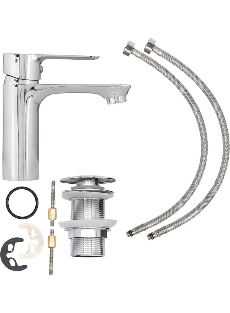 REEF Poppy-01 Chrome Wash Basin Mixer RF-WBM-PY01 – Single Lever, Elegant Design - Image 3