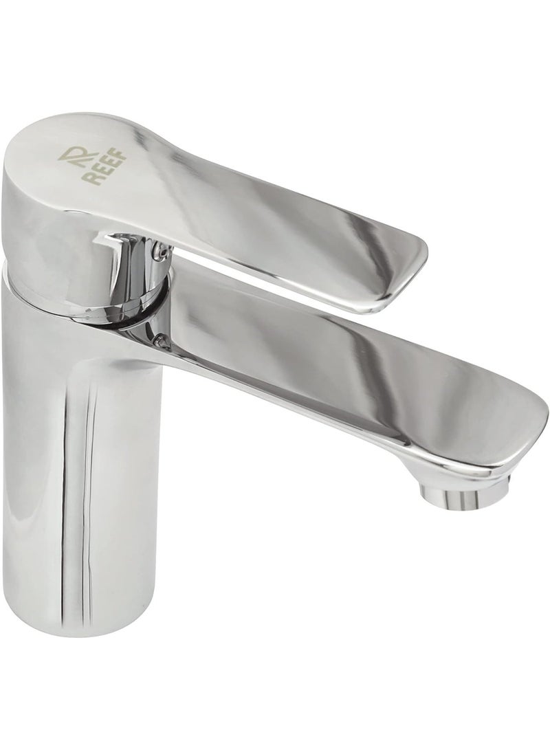 REEF Poppy-01 Chrome Wash Basin Mixer RF-WBM-PY01 – Single Lever, Elegant Design - Image 1