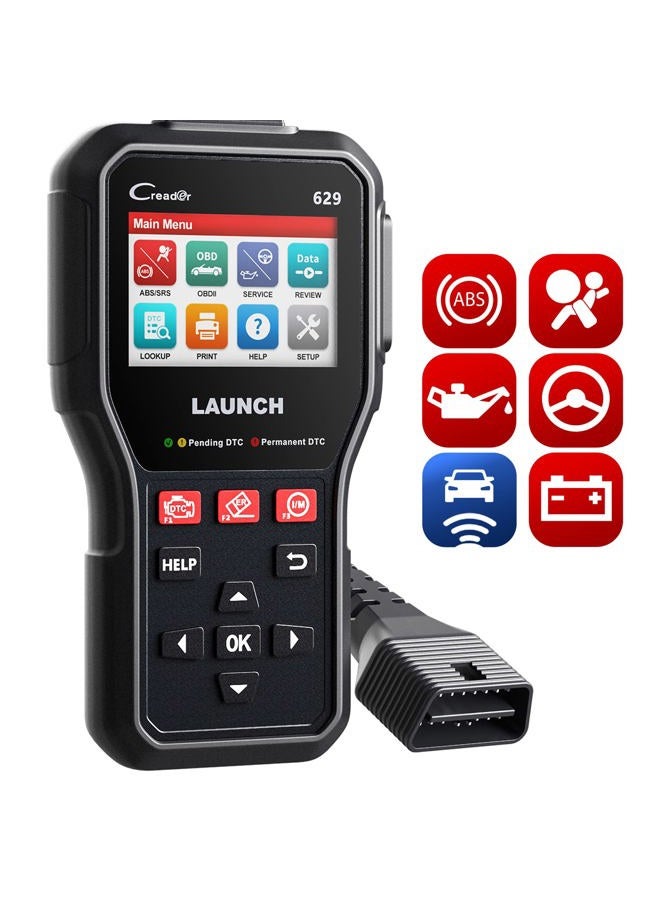 Launch Cr629 Scan Tool Abs Srs Obd2 Scanner Car Code Reader With Active Test, Oil/Sas/Bms Reset, Full Functions, Pc Printing Lifetime Free Update Diagnostic For Diyers - Image 1