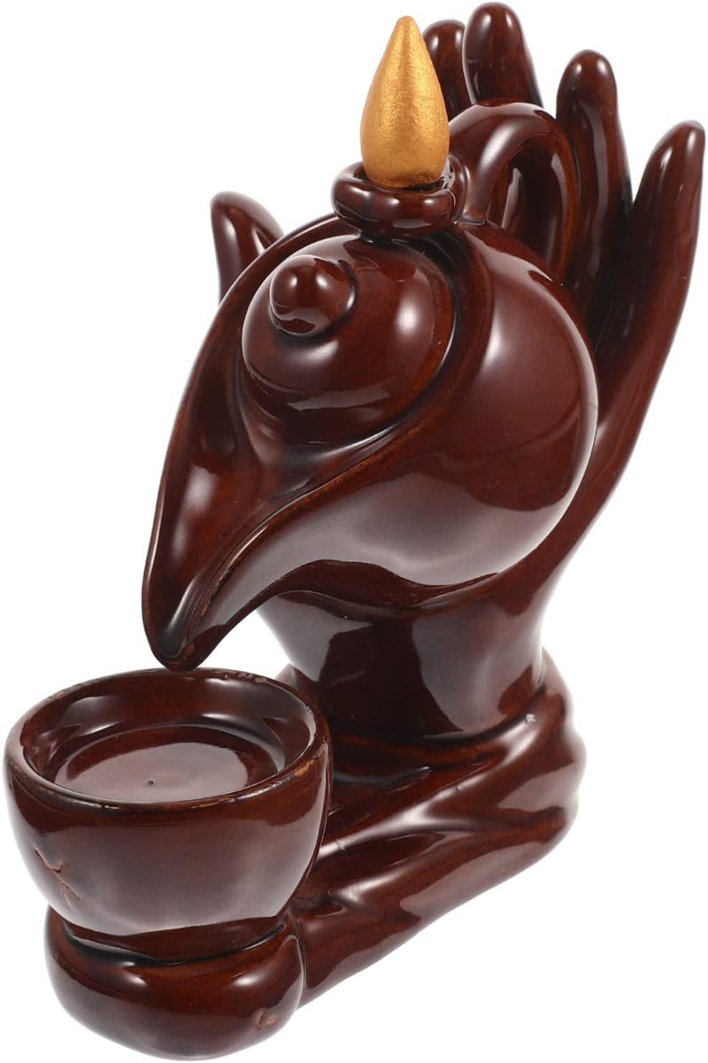 klarako 3pcs Meditation Design Home Aromatherapy Ceramic Backflow Decor Shaped Incense Desktop Office Teapot Zen for Yoga Vintage Aroma with Holder Ornament Censer Waterfall Burner - Image 5