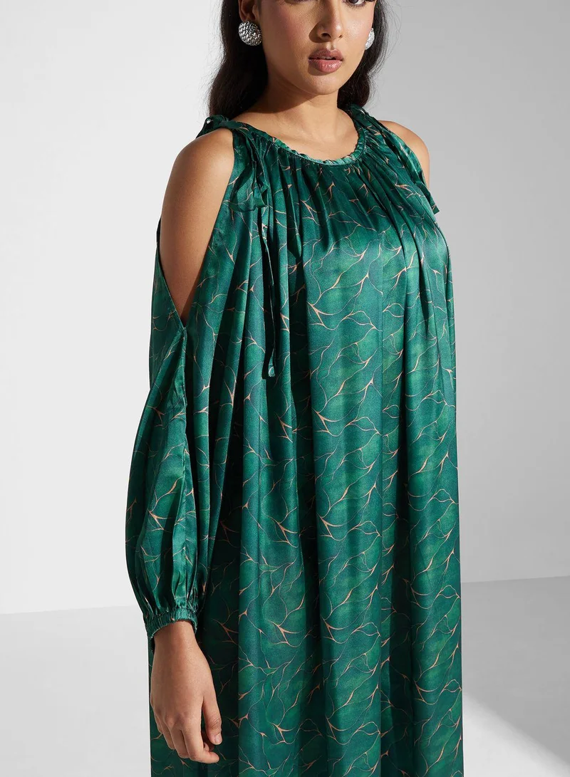 SINOIR Floral Printed Dress