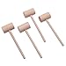 DOMG Domg 4 Pcs Wooden Crab Lobster Mallets Seafood Hammers, Solid Natural Beechwood  - Image 2