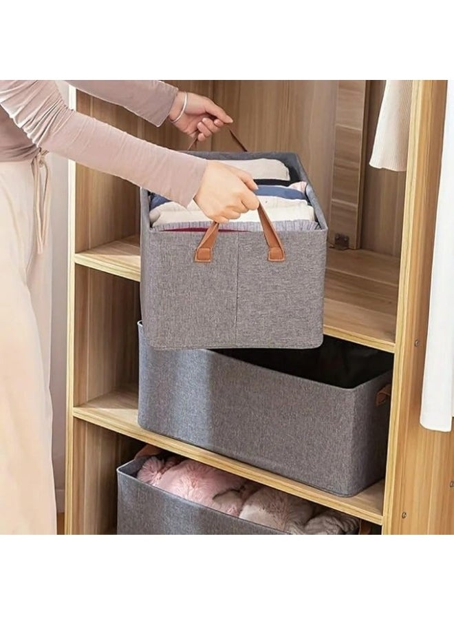 Generic (3 pieces) of foldable Oxford storage box for organizing clothes, towels and furnishings, size 44*30*20 cm (color may vary)  - Image 4