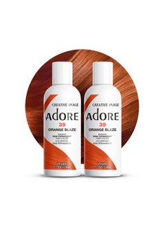 Adore Semi Permanent Hair Color Vegan And Crueltyfree Hair Dye 4 Fl Oz 039 Orange Blaze (Pack Of 2)  - Image 2