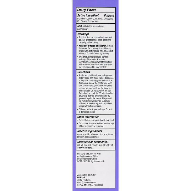 3M 70201400762 Just For Kids 0.4% Stannous Fluoride Brush On Gel, Extra Cavity Protection, 4.3 oz - Image 3