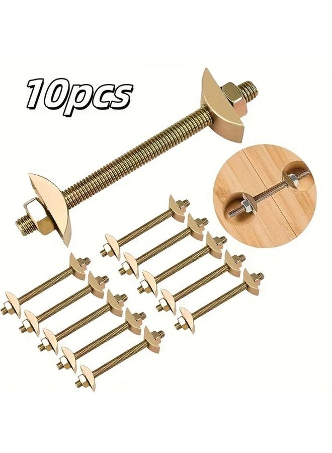 10pcs Heavy Duty Steel Countertop Coupler Hex Nut Furniture Fastening Kit - Image 2