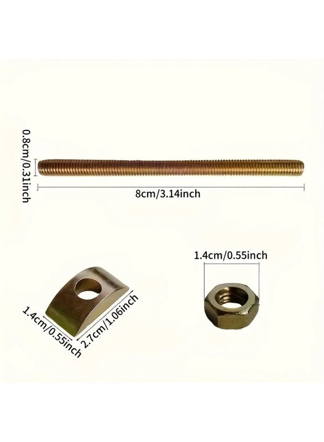 10pcs Heavy Duty Steel Countertop Coupler Hex Nut Furniture Fastening Kit - Image 3