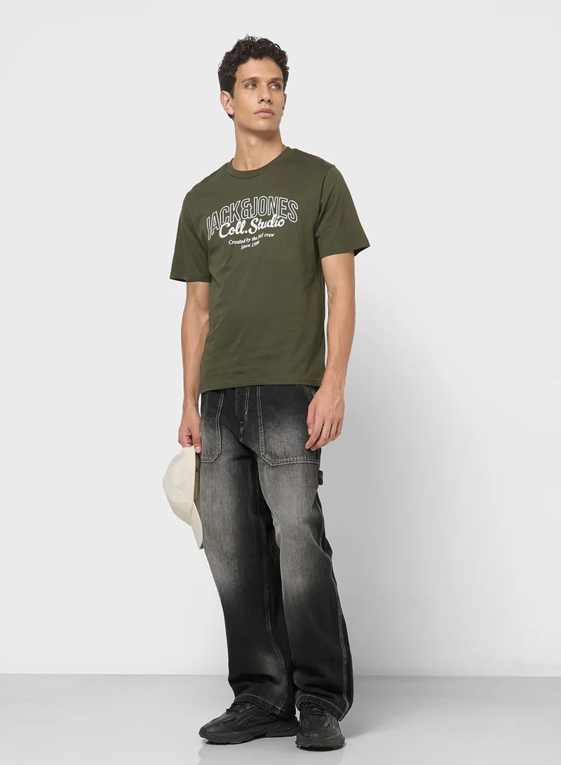 JACK & JONES Graphic Crew Neck Regular Fit T-Shirt