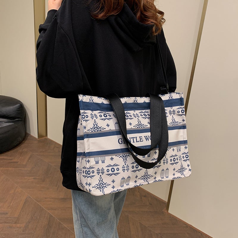 2025 Spring High Beauty Value Explosive Tote Bag Fashionable Large Capacity Canvas Handbag Commuter All-Match Women'S Shoulder Bag - Image 3