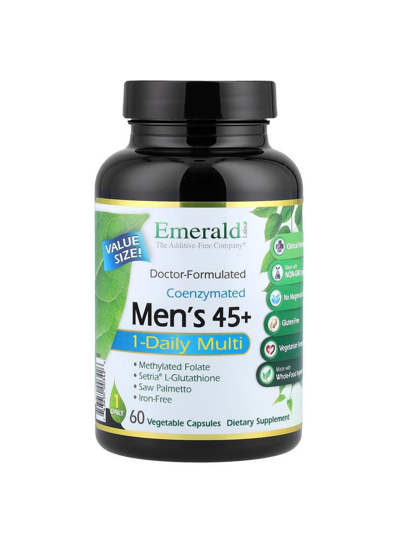 Coenzymated Men's 45+ 1-Daily Multi, 60 Vegetable Capsules