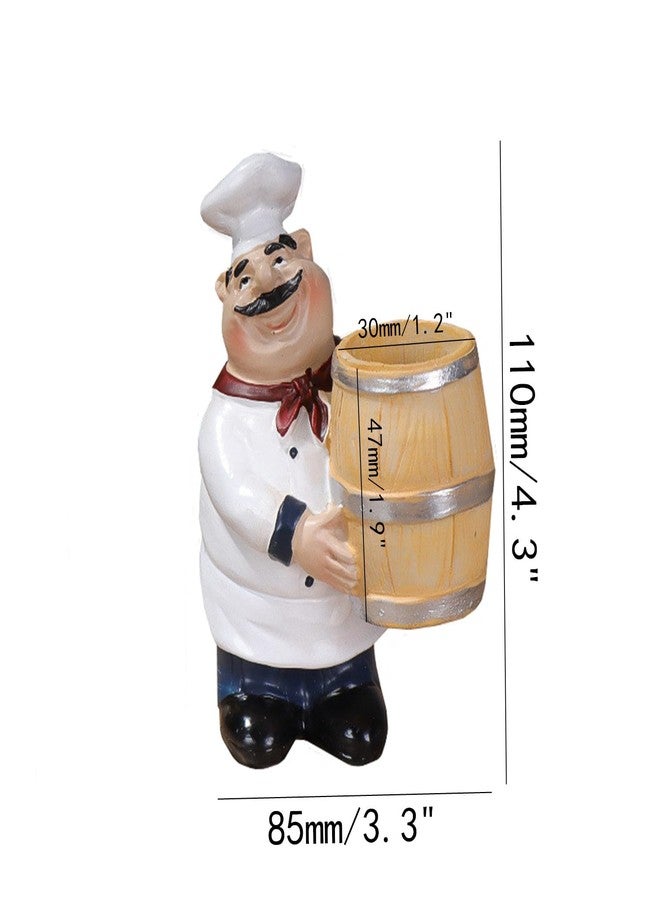 DD-life Toothpick Holder,Resin Chef Statue Toothpick Holder,Resin Toothpick Dispenser for Restaurant Tabletop Coffee Shop Decoration Craft - Image 2