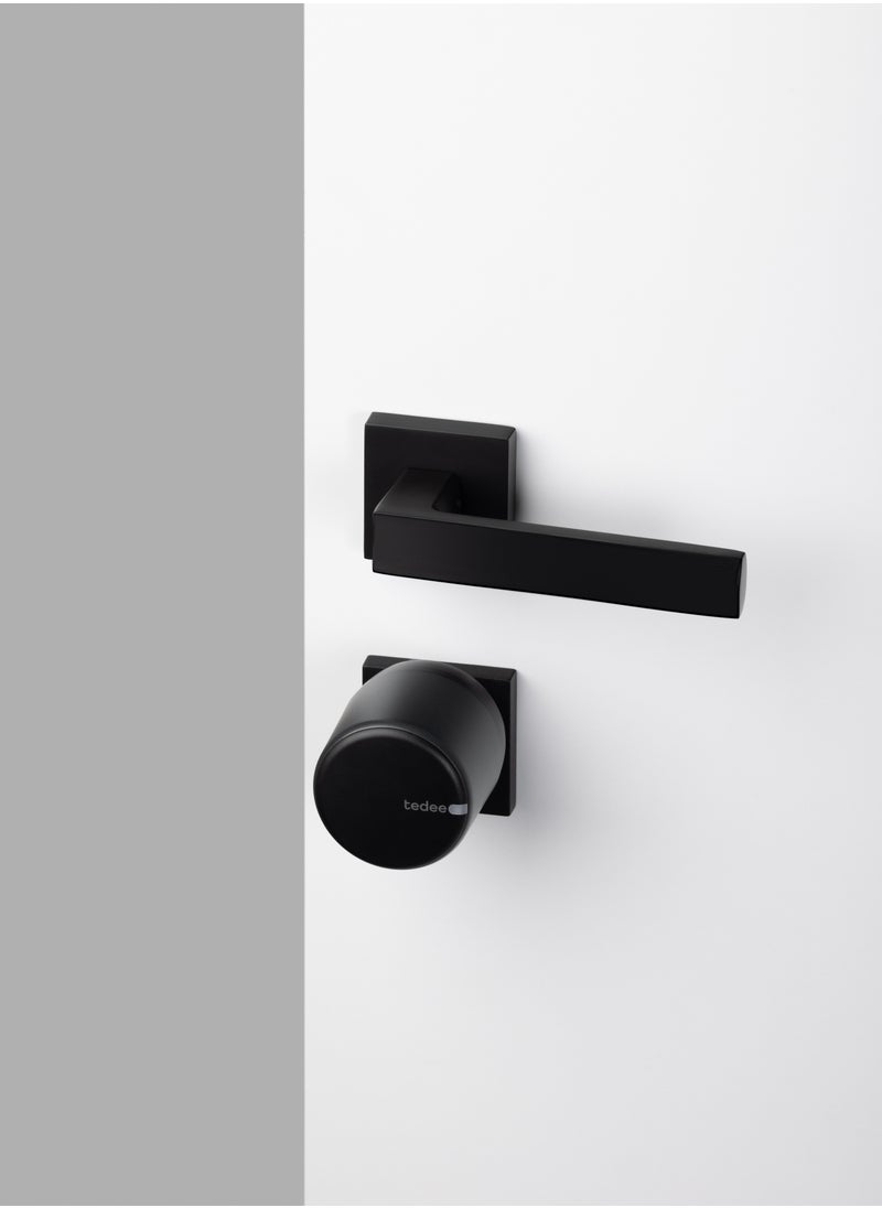 tedee - Smart Door Lock Tedee GO, Black - Keyless Entry, Easy Installation, Virtual Keys, Retrofit Over Euro Profile Cylinder - Image 1