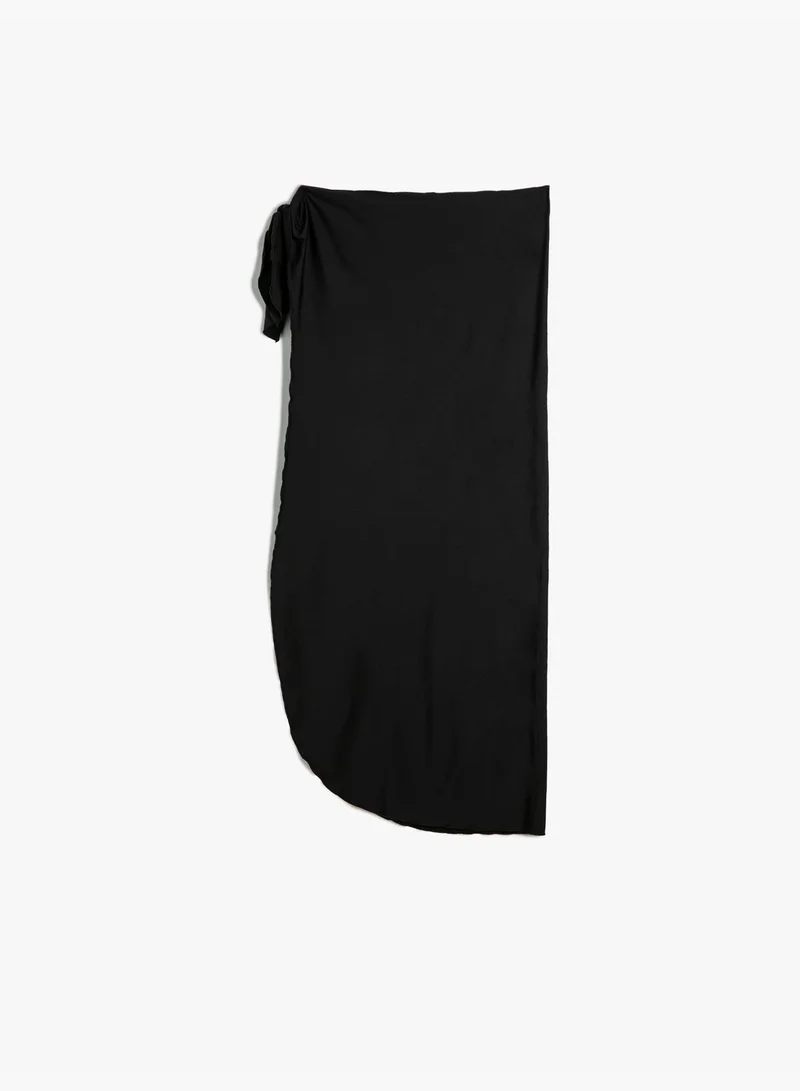 KOTON Tie Detail Midi Pareo Skirt