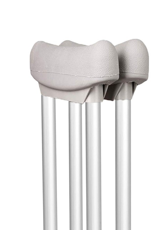 MESINURS Underarm Crutch Pad, Replacement Cane Cushion Tops, Comfort Foam Slip on Top Grip Support, 2 Pcs, Gray - Image 1