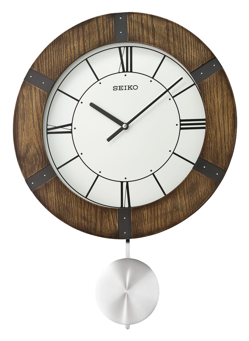 Seiko - Seiko Mordern Quartz Wall clock with Pendulam 39.4 x 54.7 x 6.2 cm QXC241BLS - Image 1