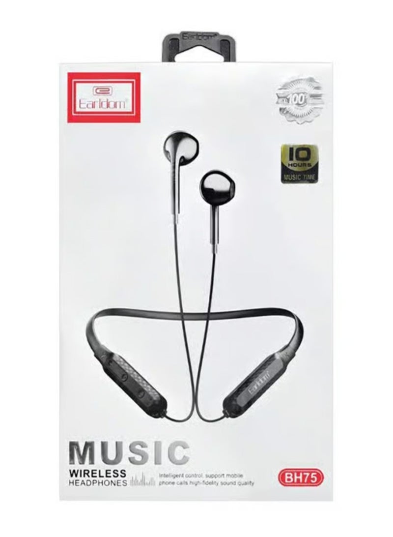 Earldom Wireless In Ear Earphones with Microphone, Black - ET-BH75 - Image 2