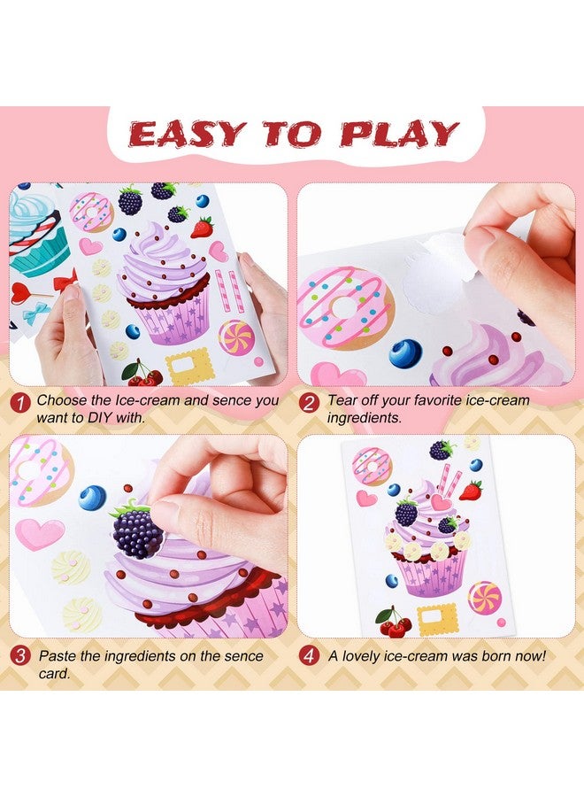 Pajean 24 Sheet Treats And Sweets Sticker Make Your Own Stickers Colorful Make Your Own Cupcake Stickers Diy Cookie Stickers Mix And Match Dessert Stickers Cake Decorating Decals Party Favors For Kids - Image 5