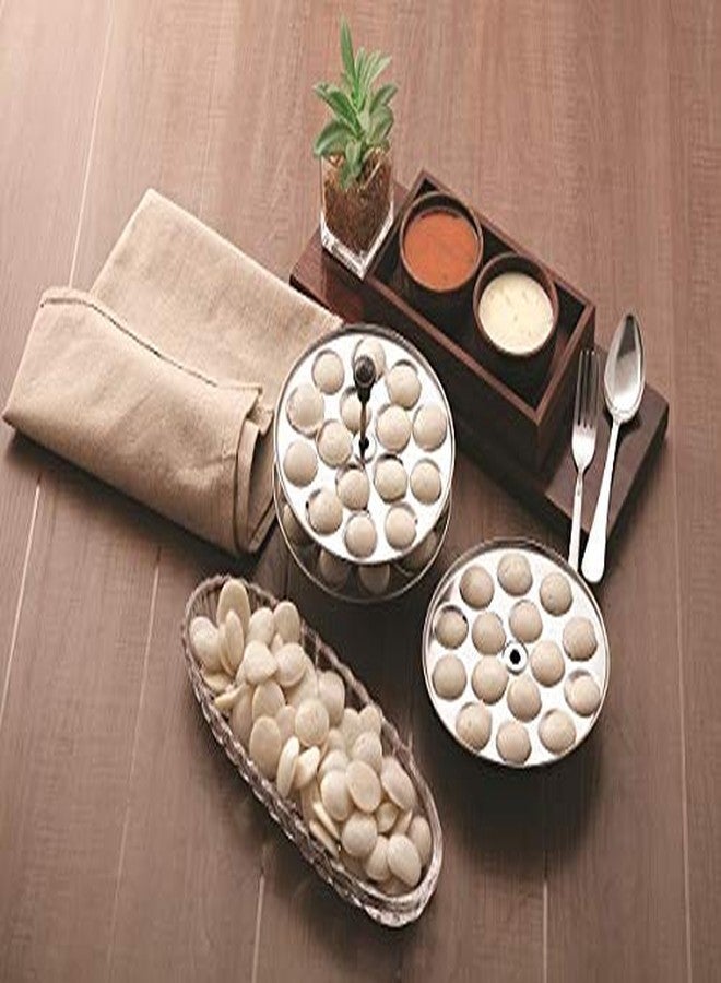 Komal Stainless Steel Idly Stand Suitable for Inner Lid Cooker,15x5 Plates,Silver - Image 2