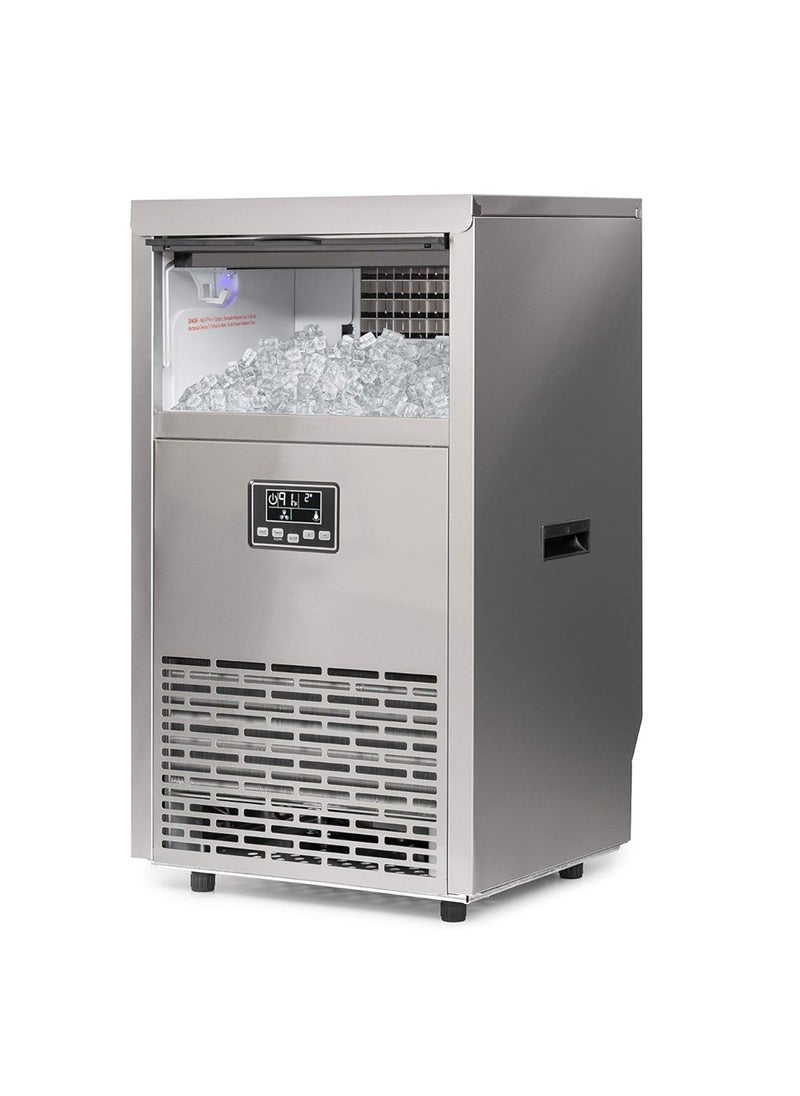 GENERALTEC - Generaltec GIM45SS Portable Commercial Ice Maker, 45Kg/24H, 15Kg Storage, Stainless Steel, Digital LED Control - Image 1