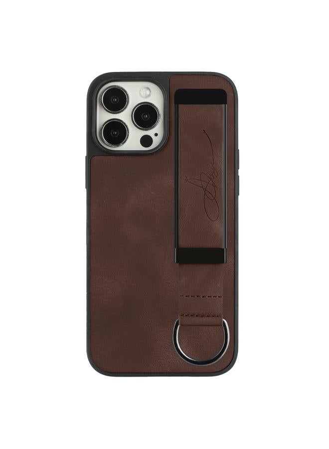 Zaboon Case For iPhone 13 Pro Max Wristband Holder Leather Back Phone Case - Image 2