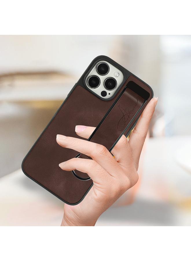 Zaboon Case For iPhone 13 Pro Max Wristband Holder Leather Back Phone Case - Image 5