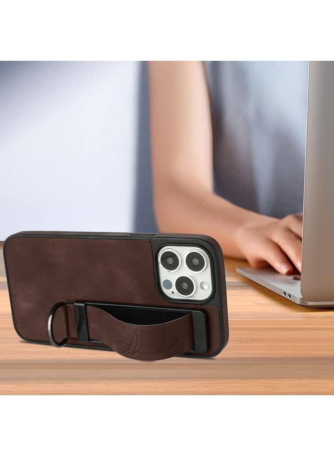 Zaboon Case For iPhone 13 Pro Max Wristband Holder Leather Back Phone Case - Image 4