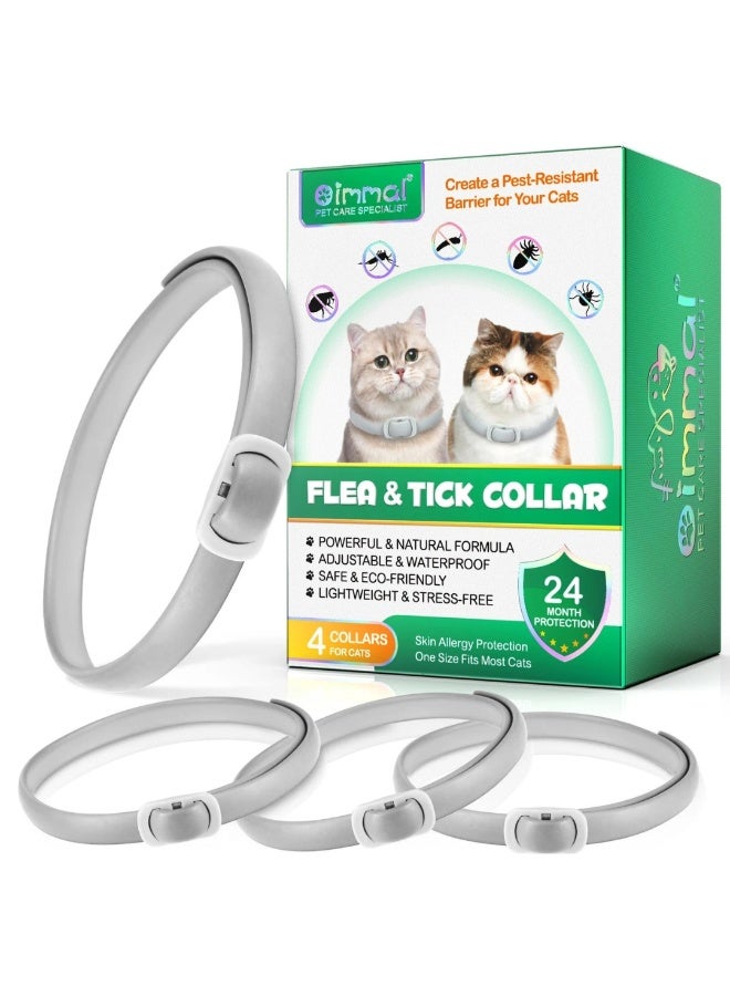 Oimmal طوق للبراغيث والقراد للقطط (4 أطواق) - Image 1