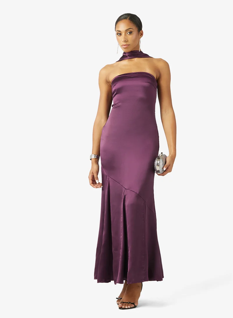 PRETTY LAVISH Jai Bandeau Neck Tie Maxi Dress