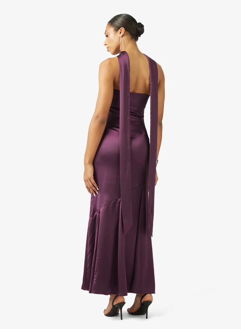 PRETTY LAVISH Jai Bandeau Neck Tie Maxi Dress