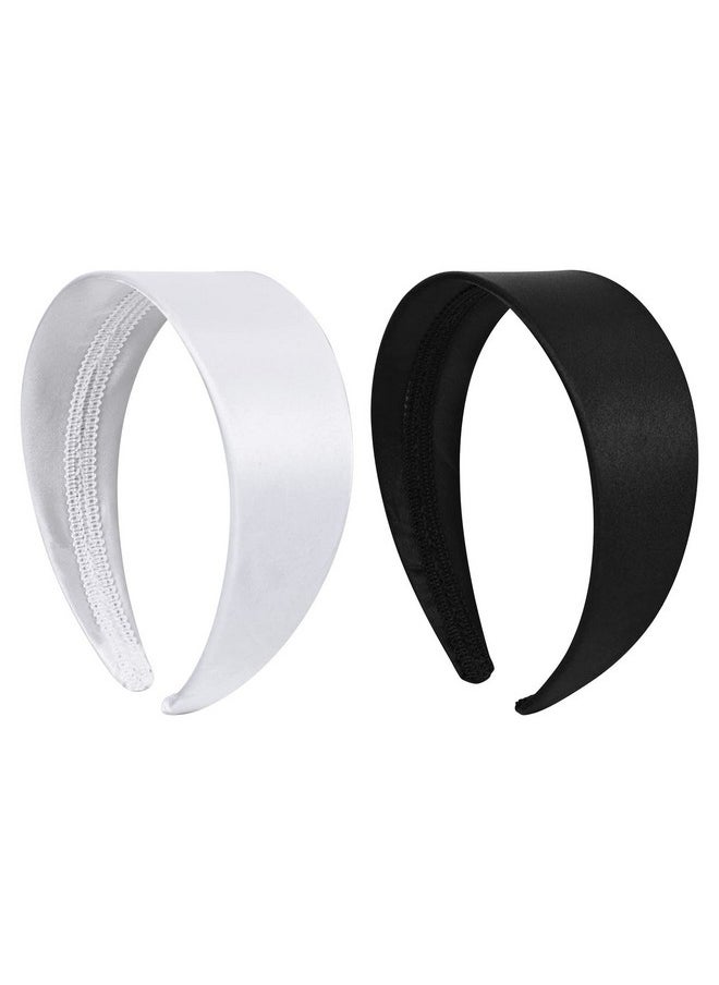 2 Inch Wide Satin Headband For Women And Girls -White/Black - pzsku/ZCE1DB8236A7EBD579F79Z/45/_/1735567107/16758fad-0679-4a91-93b2-e32360d3d796